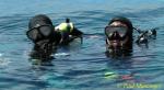 Probably our first geared up photo in water, taken by Paul Munzinger (a mega famous German marine photographer)!  Thanks a lot,