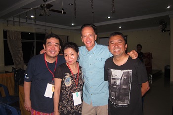 Stephen, myself (a judge for the competition), Rantje Allen & William Tan at Jailolo Photo Comp, May 2014